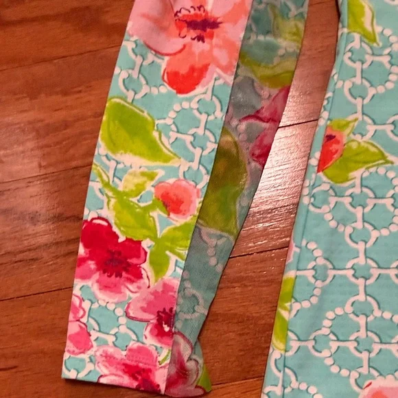 IBKUL Floral Long Sleeve Dress - Aqua, Pink, Green - Picture 3 of 7